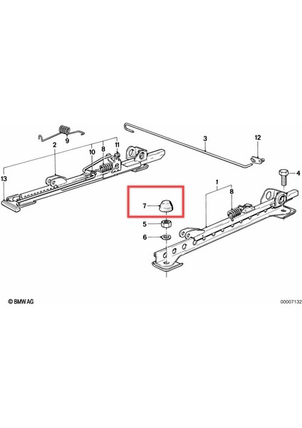 Bmw E30 - Ön Koltuklar Kızak Fındık Kapağı, Erken (52 10 1 913 670) (Plastik Aparattır!!!) fırsatları