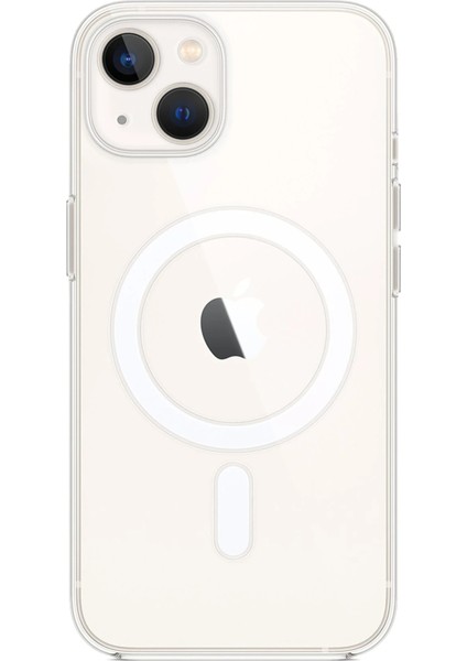 Iphone 15 Plus Kılıf Magneticsafe Şeffaf Silikon - Şeffaf Yktsn