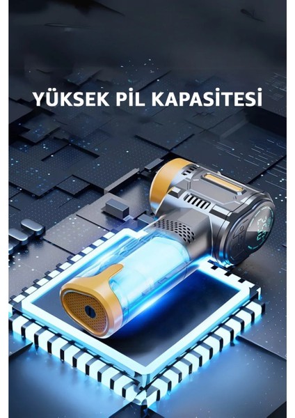 Şarjlı Oto Kompresörü Şarjlı Lastik Şişirme Cihazı Auhma Şarjlı Lastik Kompresörü 3600 Mah Lastik Şişirme Makinesi Motosikle
