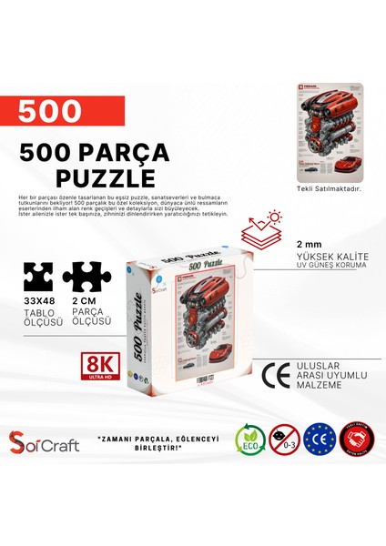 500 Parça Puzzle Ferrari F12T