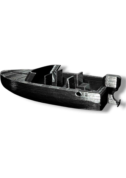 Tekne Akvaryum Dekoru 12X5 cm (Black)