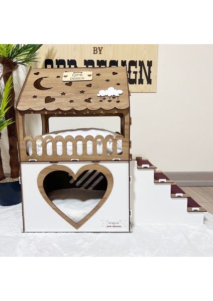 Aşk Tasarım Iki Katlı Tavşan Kalesi⎮ahşap Tavşan Evi⎮modern Tavşan Mobilyaları⎮tavşan Yatağı⎮ahşap Evcil Hayvan Evi ⎮kedi Evi ⎮küçük Köpek Irkları Için⎮