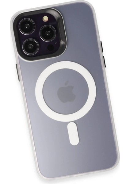 Iphone 13 Pro Max Kılıf Mateks Magsafe Kapak - Beyaz Yktsn