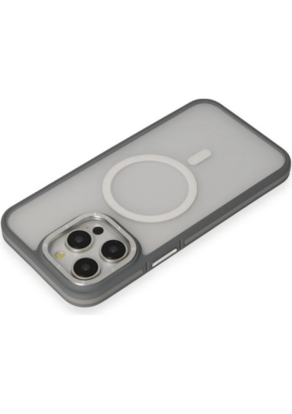 Iphone 14 Pro Max Kılıf Rocky Magsafe Kapak - Gümüş Yktsn