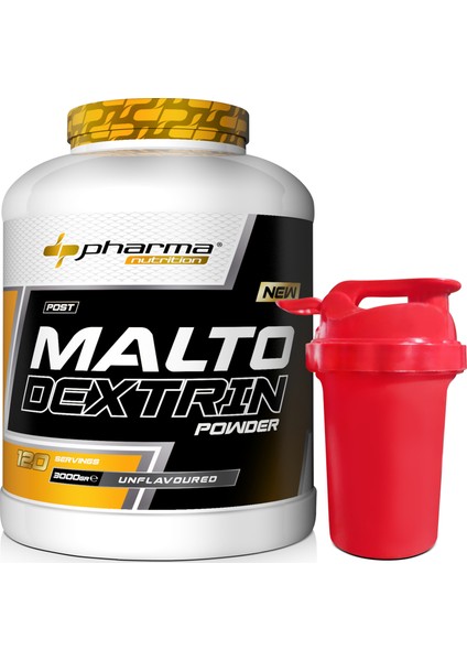 Maltodextrin Maltodextrın Aromasız 3000 gr 120 Servis -Glikojen Karbonhidrat Tozu Shaker Hediyeli