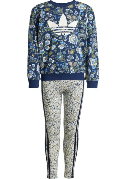Originals JV7804 Adidas Originals x Liberty London Crew Leggings Set Kids indirimleri