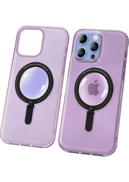 Iphone 14 Pro Max Kılıf Zoom Standlı Silikon - Derin Mor Yktsn