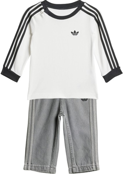 Originals JW5312 Denim Long Sleeve Tee Set Kids modelleri