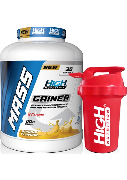 Mass Gainer Hacim 3600 gr Karbonhidrat Tozu Muz Aromalı 30 Servis Shaker Hediyeli