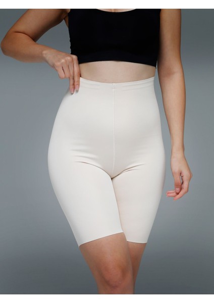 Porfy Model Lazer Kesim Spor Korse Lazer Şort Biker Şort Iz Yapmayan Şort Ten Renk