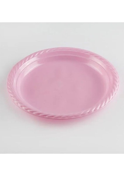 Renkli Kullan At Plastik Tabak 25 Adet