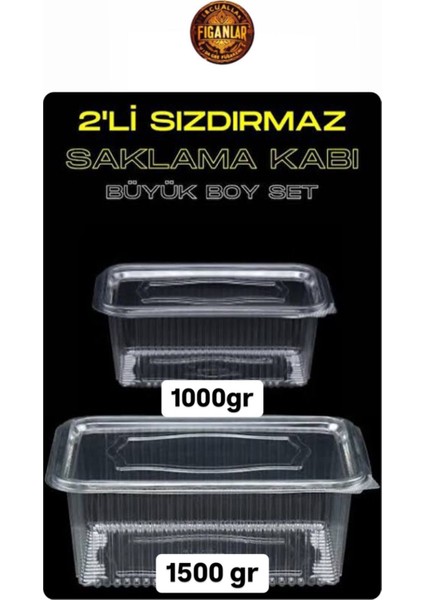 1000 gr 100 Adet 1500 gr 100 Adet Kullan At Sızdırmaz Şeffaf Buzdolabı Saklama Kabı