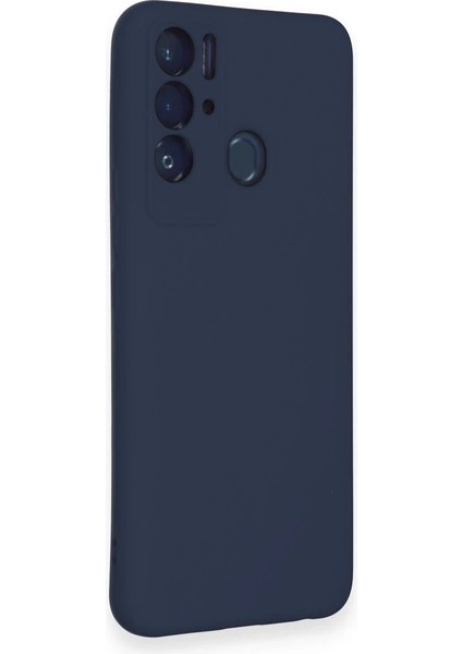Tecno Pova Neo Kılıf Nano Içi Kadife Silikon - Lacivert Yktsn