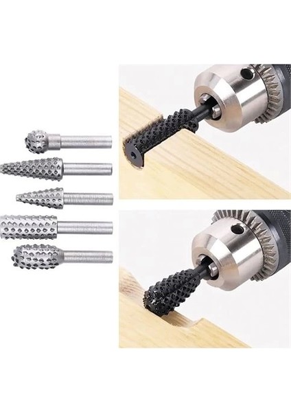 Ahşap Oyma Törpü Seti Tungsten