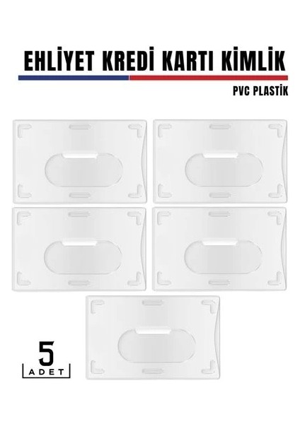 5 Li Paket Ehliyet ve Kimlk Kart Koruyucu