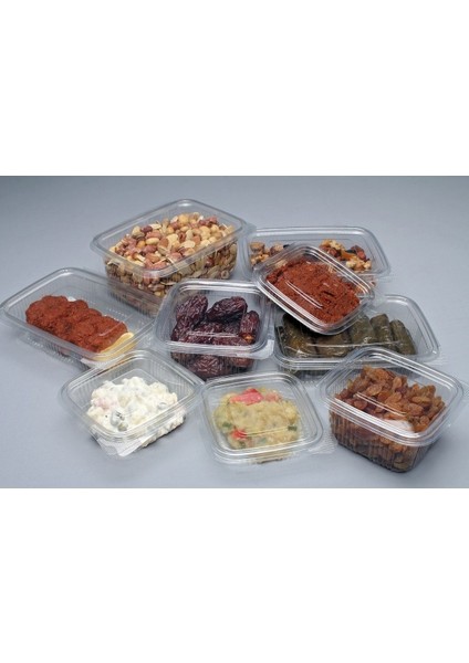Kullan At Tek Kullanımlık Plastik Kapaklı Kase / 500CC (500GR) 100 Adet