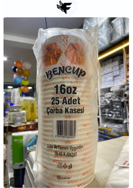 Kullan At Karton Kapaklı Çorba Kasesi Aşure Kasesi 25 Adet + Kapak