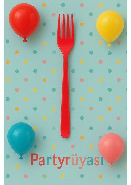 Plastik Kırmızı Çatal 25 Adet Kullan At Parti Çatalı fiyatları