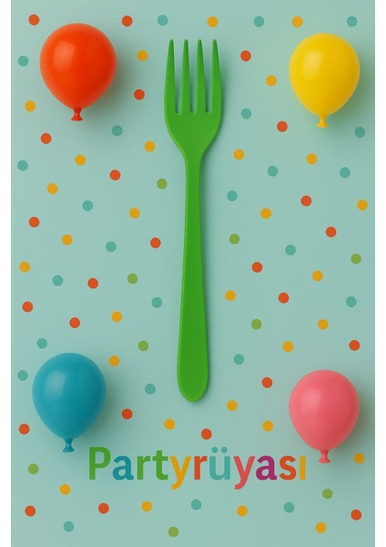 Plastik Yeşil Çatal 25 Adet Kullan At Parti Çatalı fiyatları