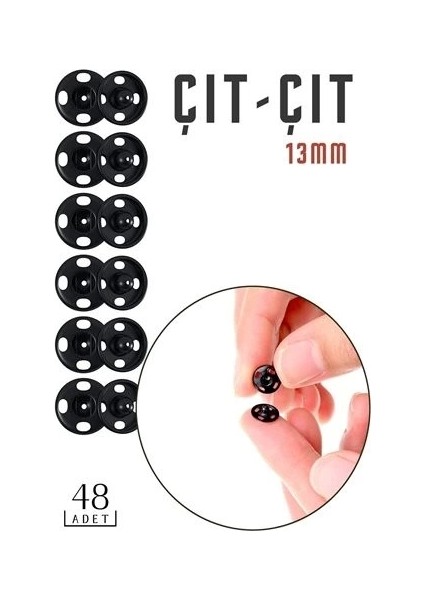 Metal Çıtçıt 13 mm 48 Adet No:3