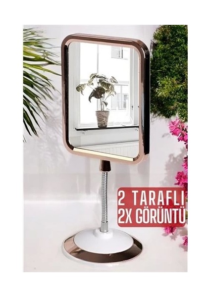 2x Büyüteçli 2 Taraflı Makyaj Aynası