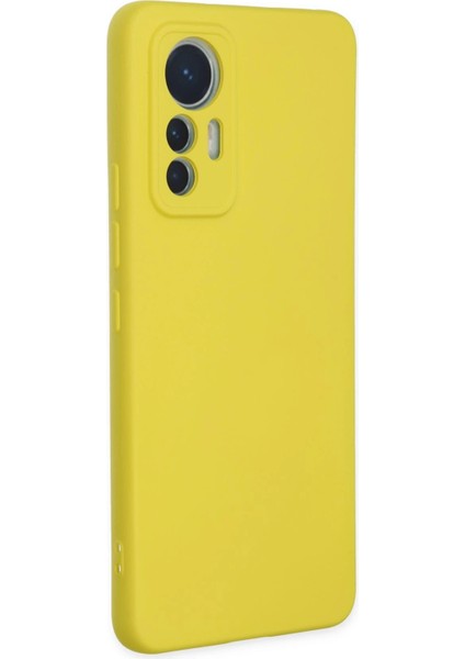 Xiaomi Mi 12 Lite Kılıf Nano Içi Kadife Silikon - Sarı Yktsn