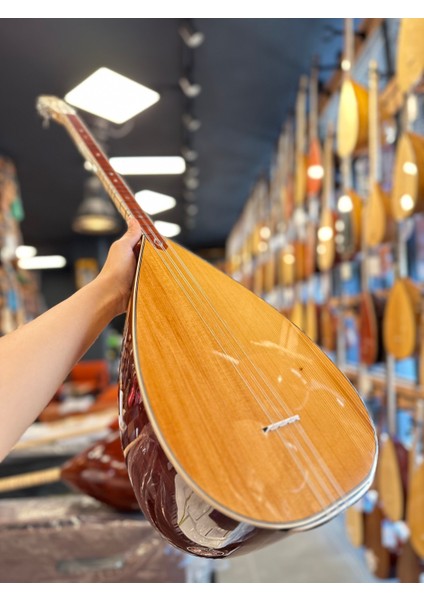 Kısa Sap Tam Profesyonel Gitar Burgulu Ardıç Bağlama 40 Tekne Jak Giriş