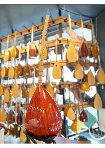 Kısa Sap Tam Profesyonel Özel Tasarım Paduk Bağlama 40 Tekne Jak Girişli