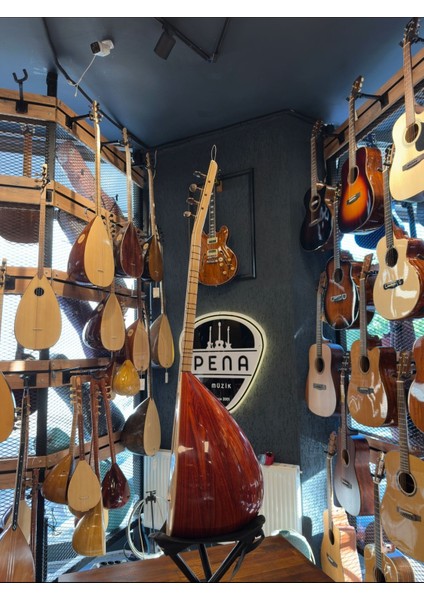 Kısa Sap Tam Profesyonel Özel Tasarım Paduk Bağlama 40 Tekne Jak Girişli