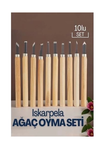 Ahşap Saplı Iskarpela Seti Ağaç ve Ahşap Işleme Için Profesyonel Hobi Takımı Ahşap Yontmaa Araçları