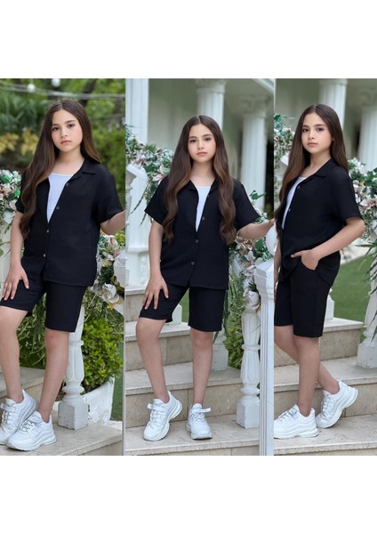 Keten Şortlu Rahat Kız Takım fiyatları