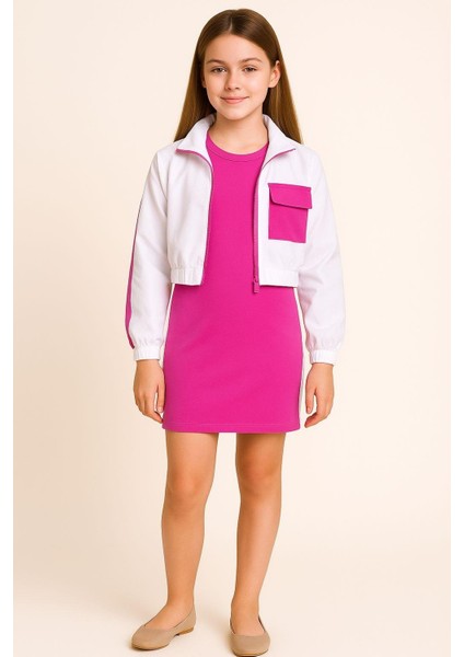 Kokoş Kısa Fermuarlı Ceket Dahil Elbise modelleri