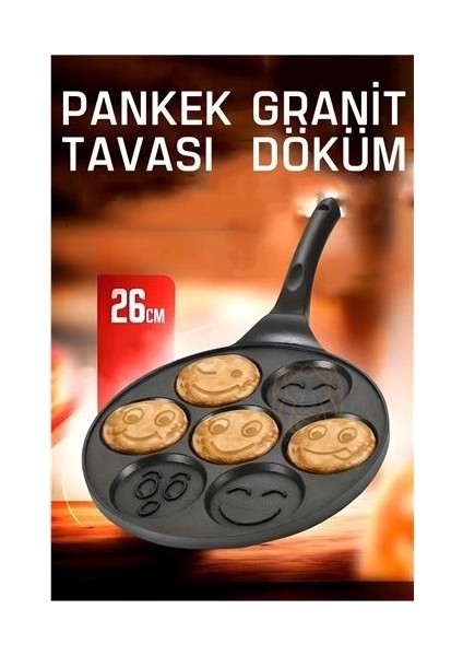 Pankek Tavası Granit Döküm Emoji fiyatları