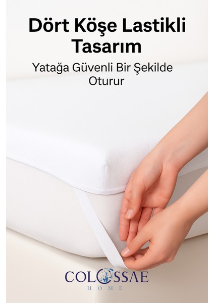 %100 Pamuk Köşe Lastikli Alez – Sıvı Geçirmez Yatak Koruyucu (Tek ve Çift Kişilik)