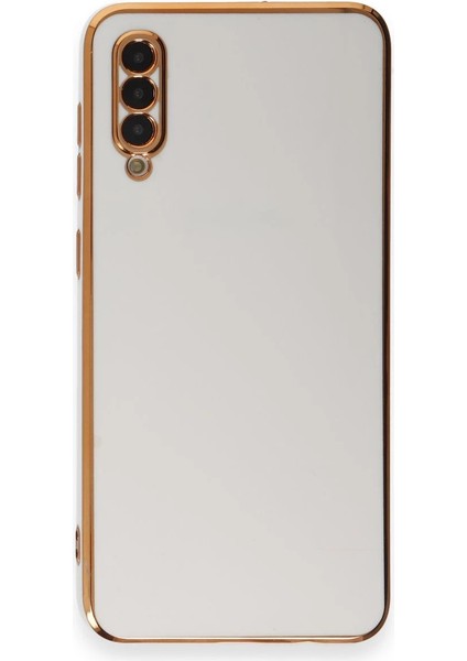 Samsung Galaxy A70 Kılıf Volet Silikon - Beyaz Yktsn