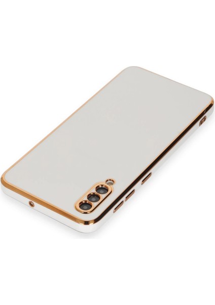 Samsung Galaxy A70 Kılıf Volet Silikon - Beyaz Yktsn