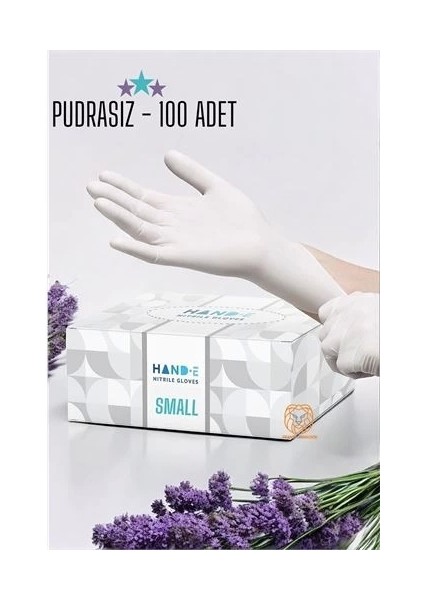 Kuaför Eldiven Güzellik Salonu Berber Dövme Eldiveni Small Beyaz 100 Adet