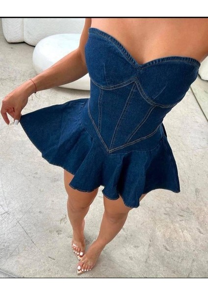 Denim Elbise