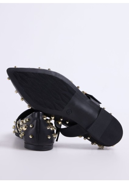 Deri Siyah Kadın Babet D-Vındel fırsatları