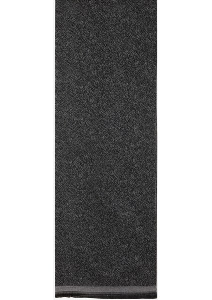 Siyah - Gri Erkek Atkı 4A2825100004_ATKI Desenli