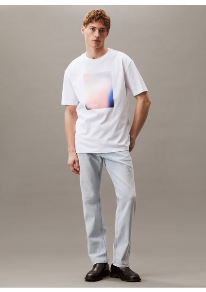 Beyaz Erkek T-Shirt LV04RAB811YAA Ss Rel Gradatıon Tee