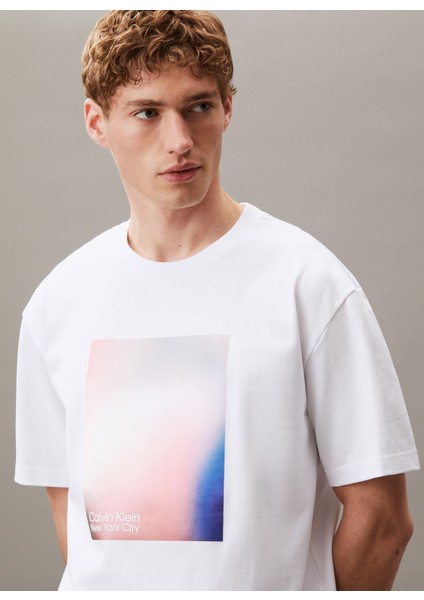 Beyaz Erkek T-Shirt LV04RAB811YAA Ss Rel Gradatıon Tee modelleri