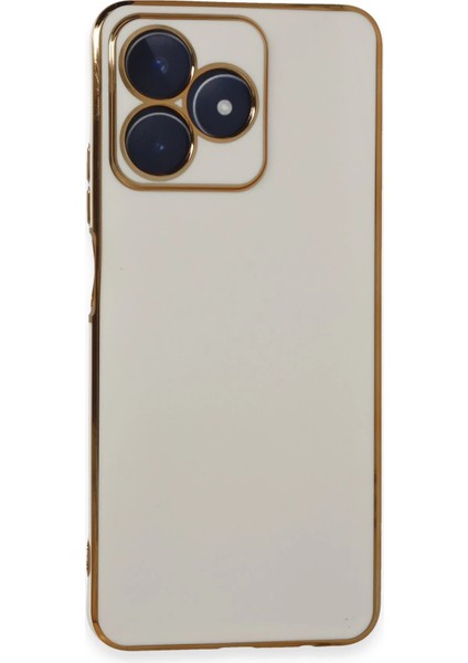 Realme C53 Kılıf Volet Silikon - Beyaz Yktsn