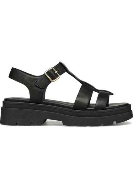 Deri Siyah Kadın Sandalet D55YVB