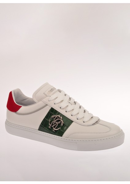 Beyaz - Yeşil Erkek Sneaker 27784
