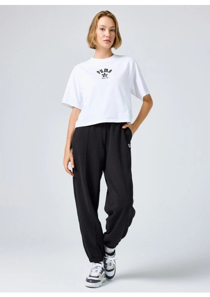 62678701DOWNTOWN Recollectıon Pants Siyah Lastikli Bel Regular Fit Düz Eşofman Altı