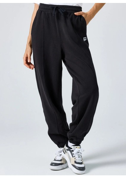 62678701DOWNTOWN Recollectıon Pants Siyah Lastikli Bel Regular Fit Düz Eşofman Altı