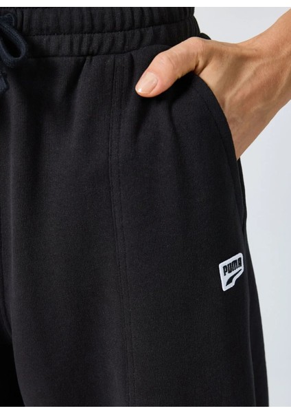 62678701DOWNTOWN Recollectıon Pants Siyah Lastikli Bel Regular Fit Düz Eşofman Altı