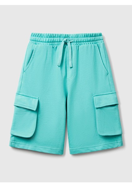 Normal Bel Regular Fit Mint Erkek Çocuk Şort 39DJC902N