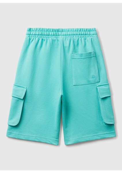 Normal Bel Regular Fit Mint Erkek Çocuk Şort 39DJC902N